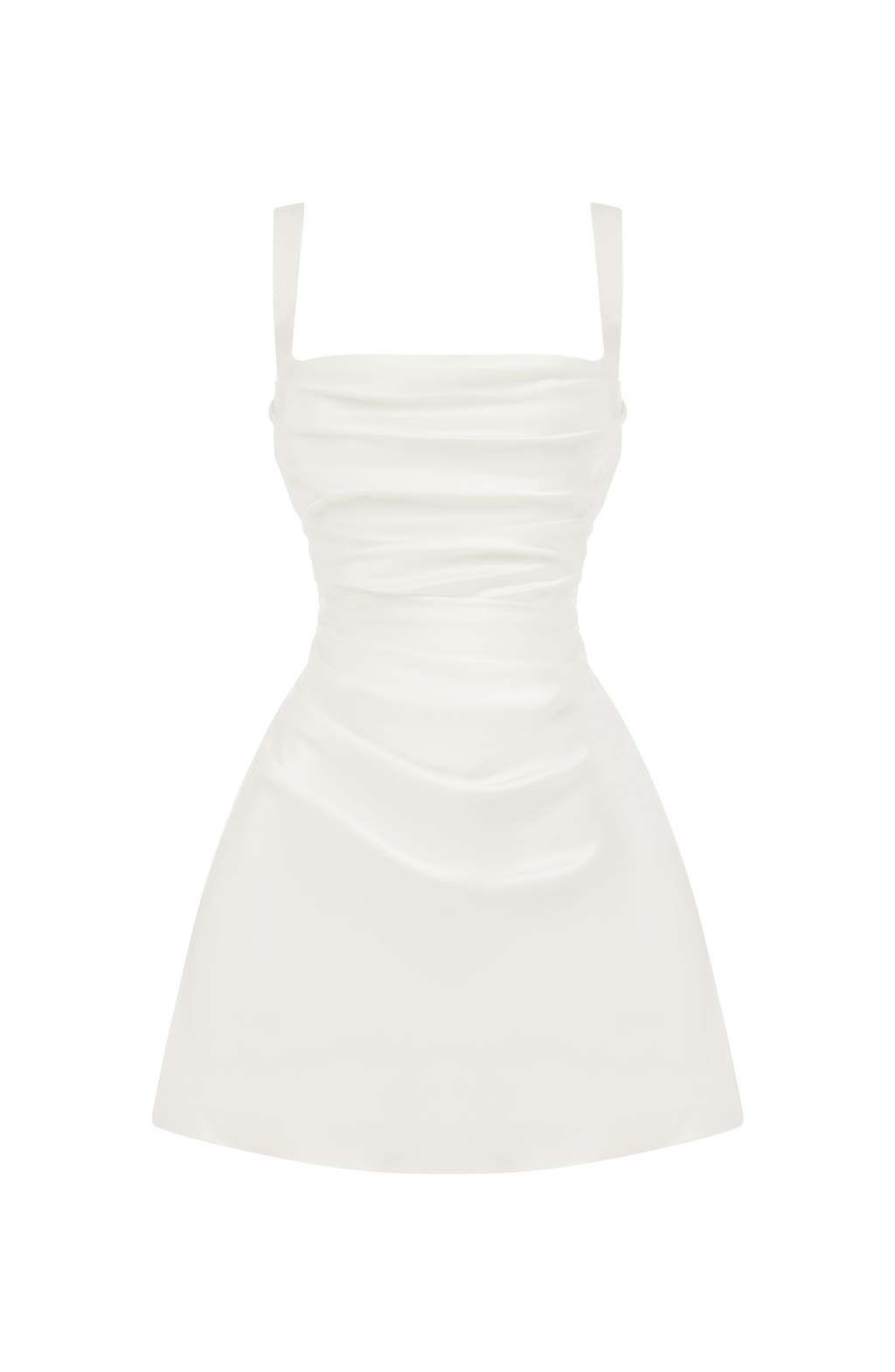 Calanthe - Abito Mini in Raso Bianco