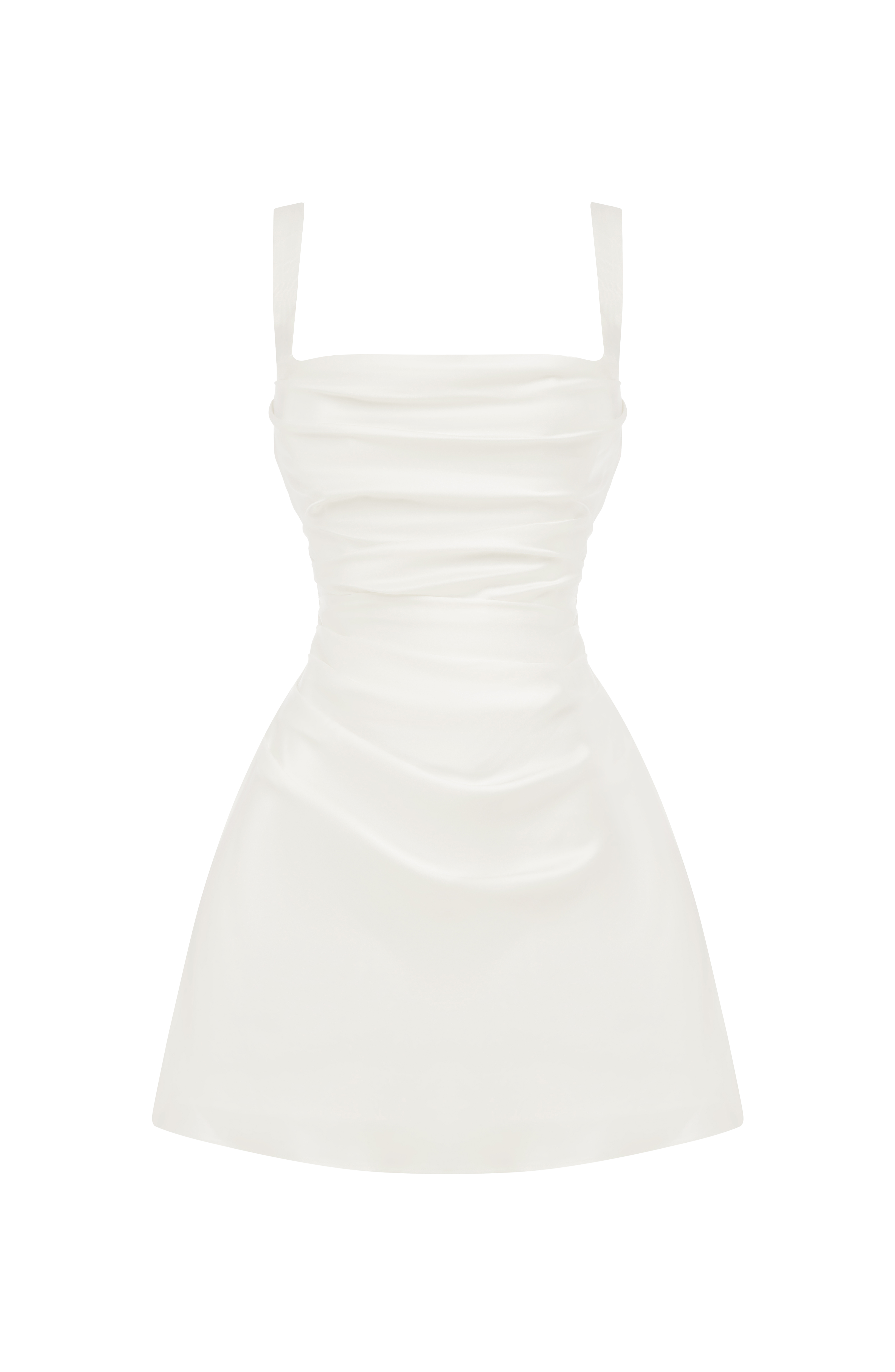 Calanthe - Abito Mini in Raso Bianco