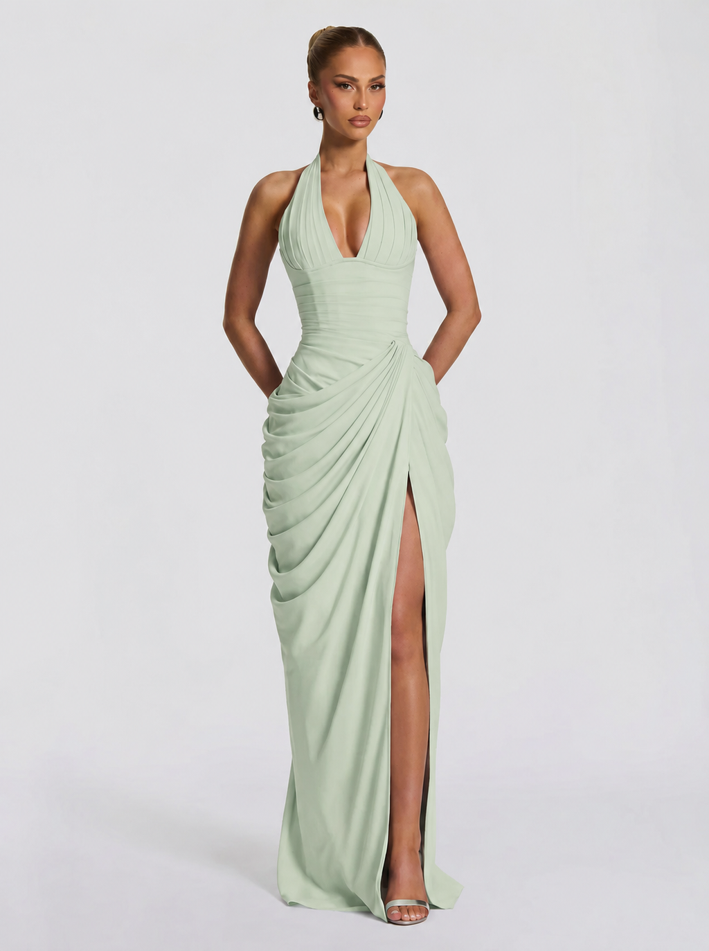 Anna - Abito Maxi in Chiffon con Scollo Halter