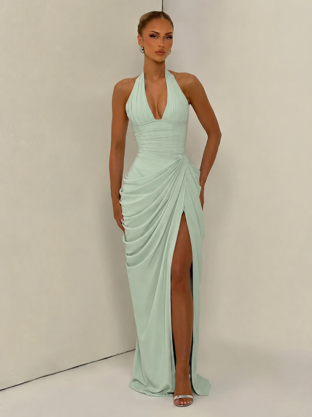 Anna - Abito Maxi in Chiffon con Scollo Halter