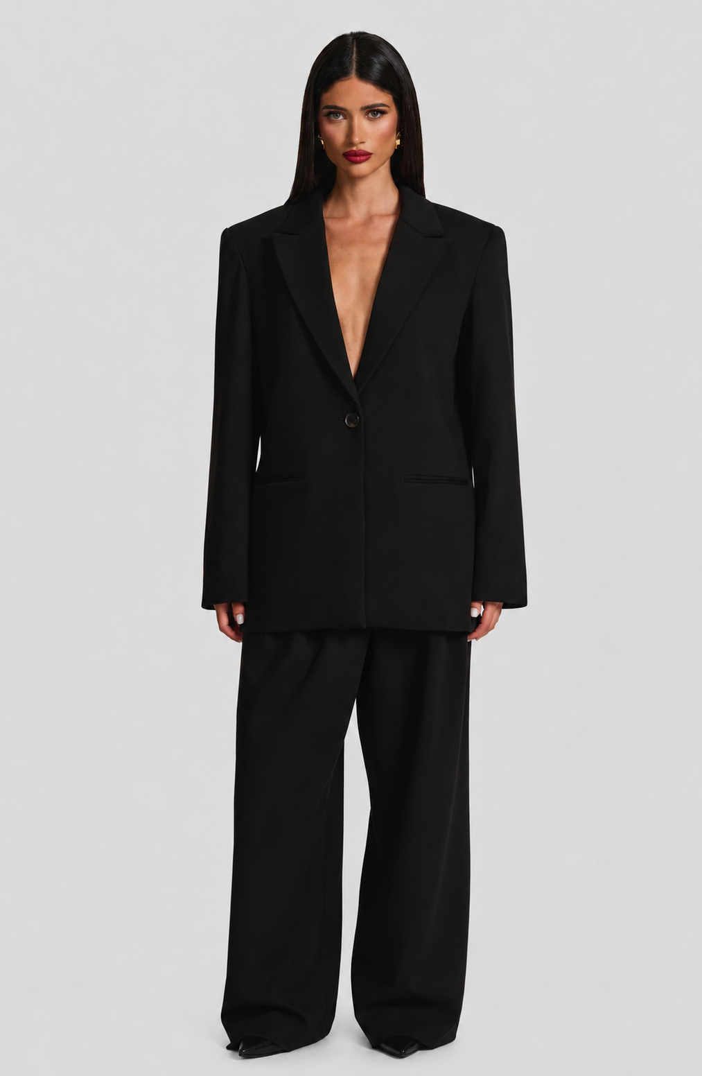 Victoria - Blazer Sartoriale Nero Boxy