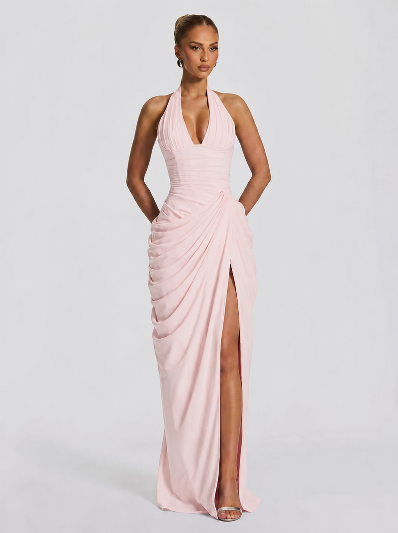 Anna - Abito Maxi in Chiffon con Scollo Halter