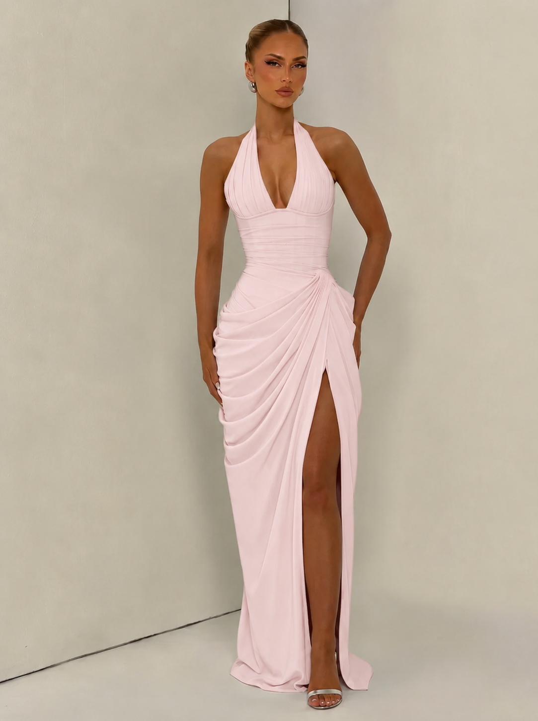 Anna - Abito Maxi in Chiffon con Scollo Halter