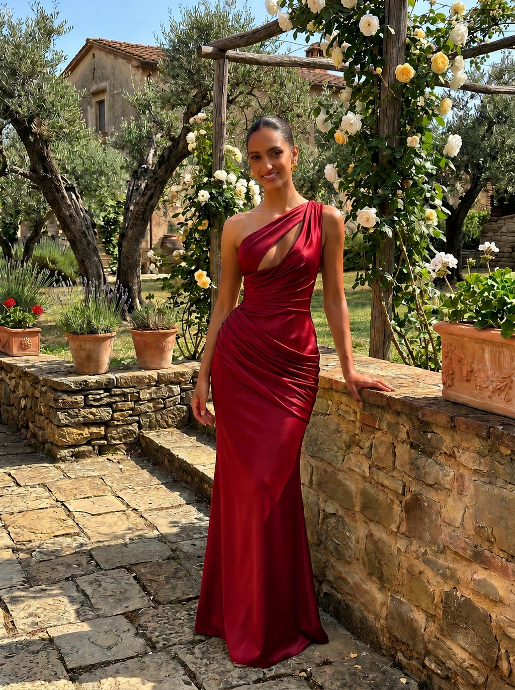 Laura - Abito Lungo in Raso