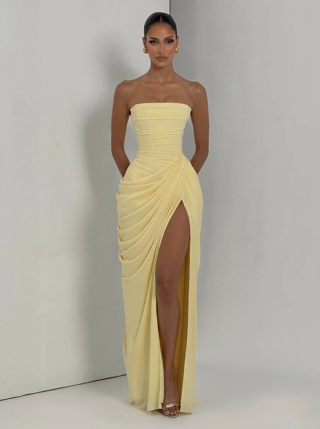 Cyra - Abito Lungo in Chiffon