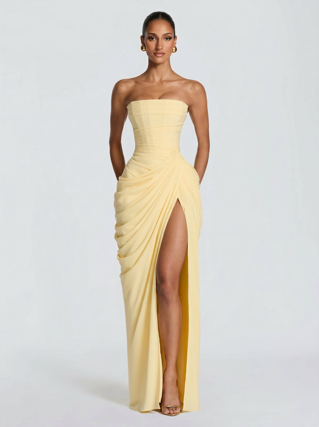 Cyra - Abito Lungo in Chiffon