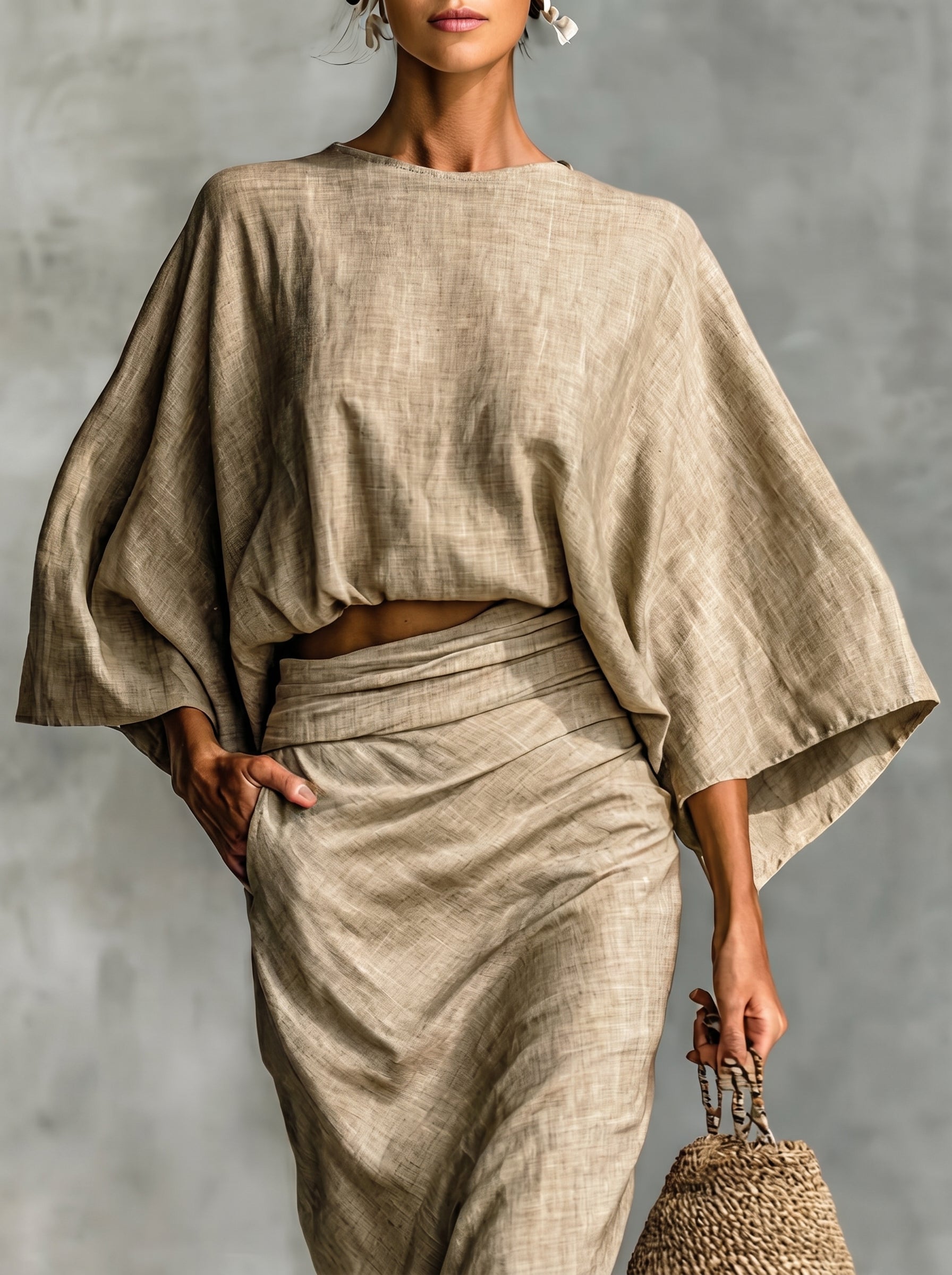 Evaluna - Completo con Top Dolman e Gonna Maxi