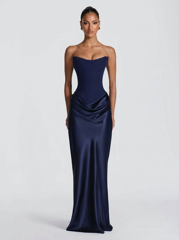 Danna - Abito da Gala Blu Navy