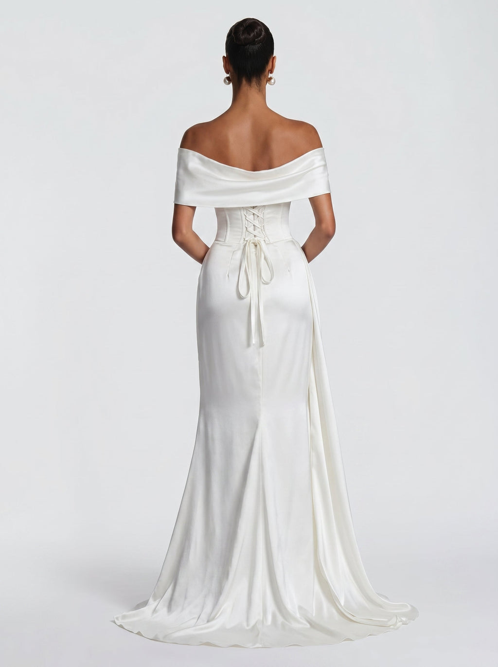 Lola - Abito Sirena in Raso Bianco