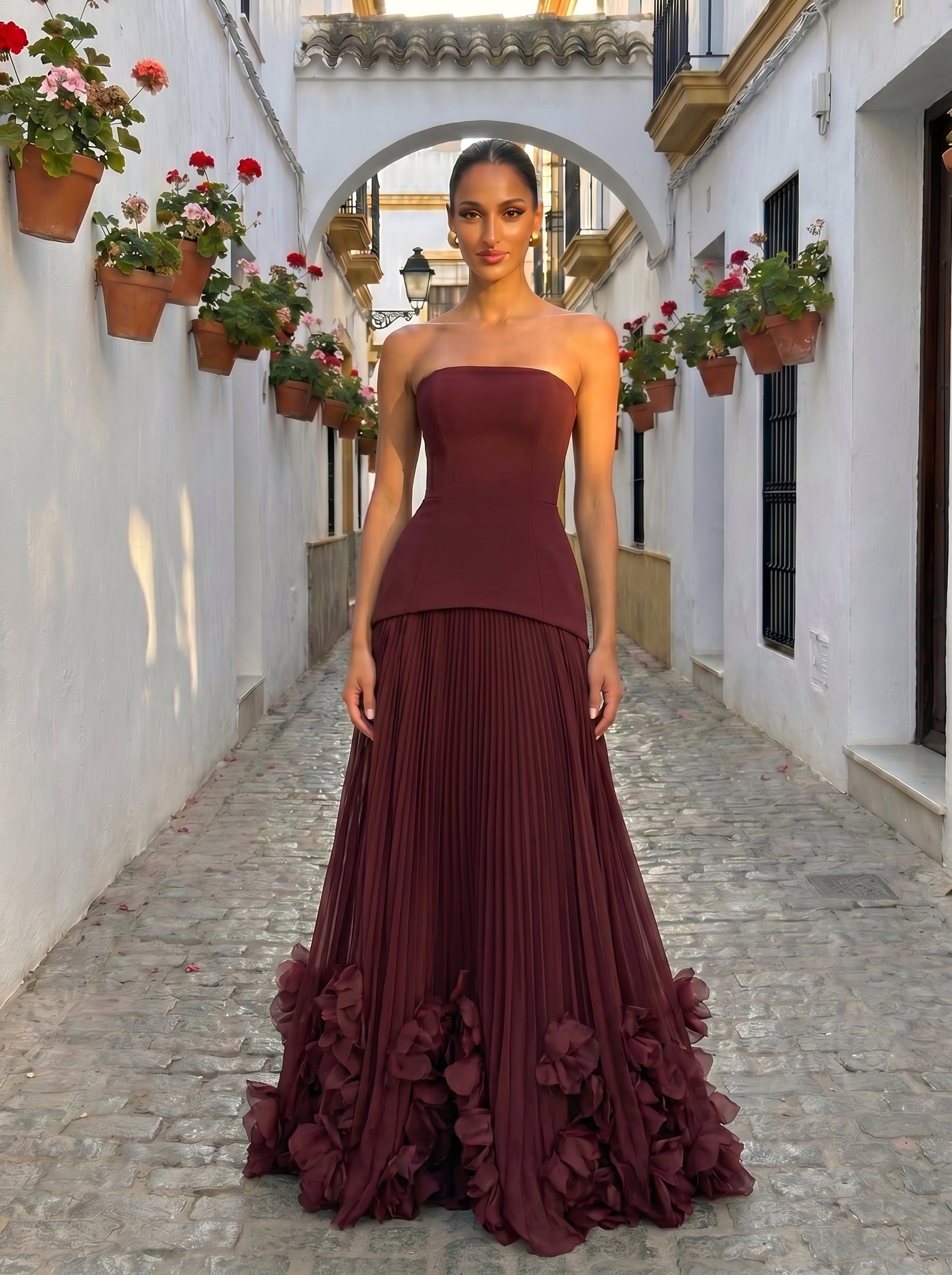Sandra - Abito da Gala con Gonna Scultorea