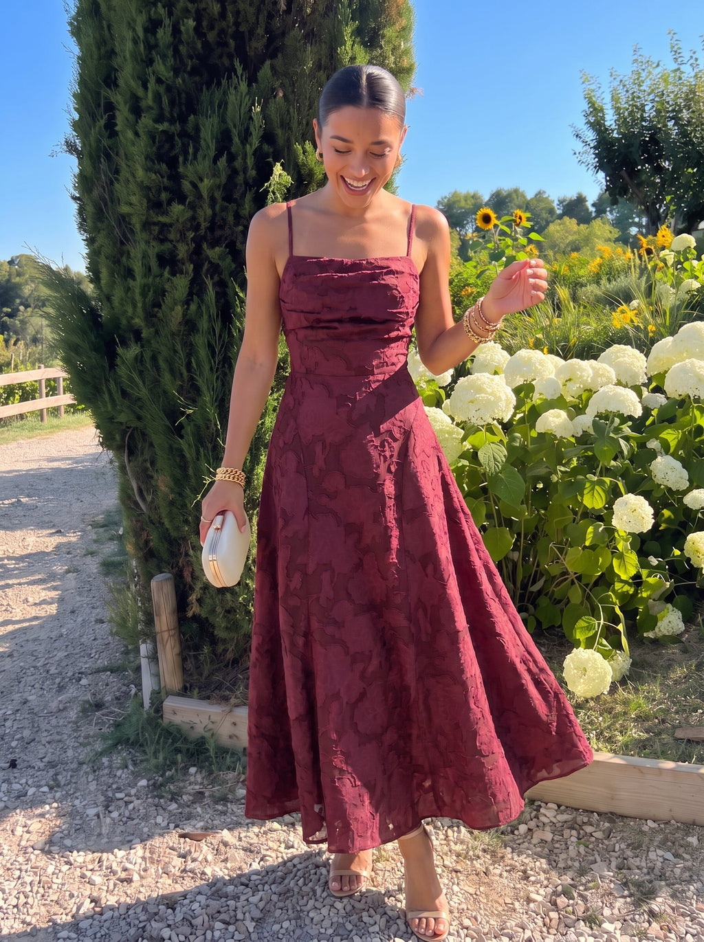 Amalia - Abito Lencero Lungo in Jacquard
