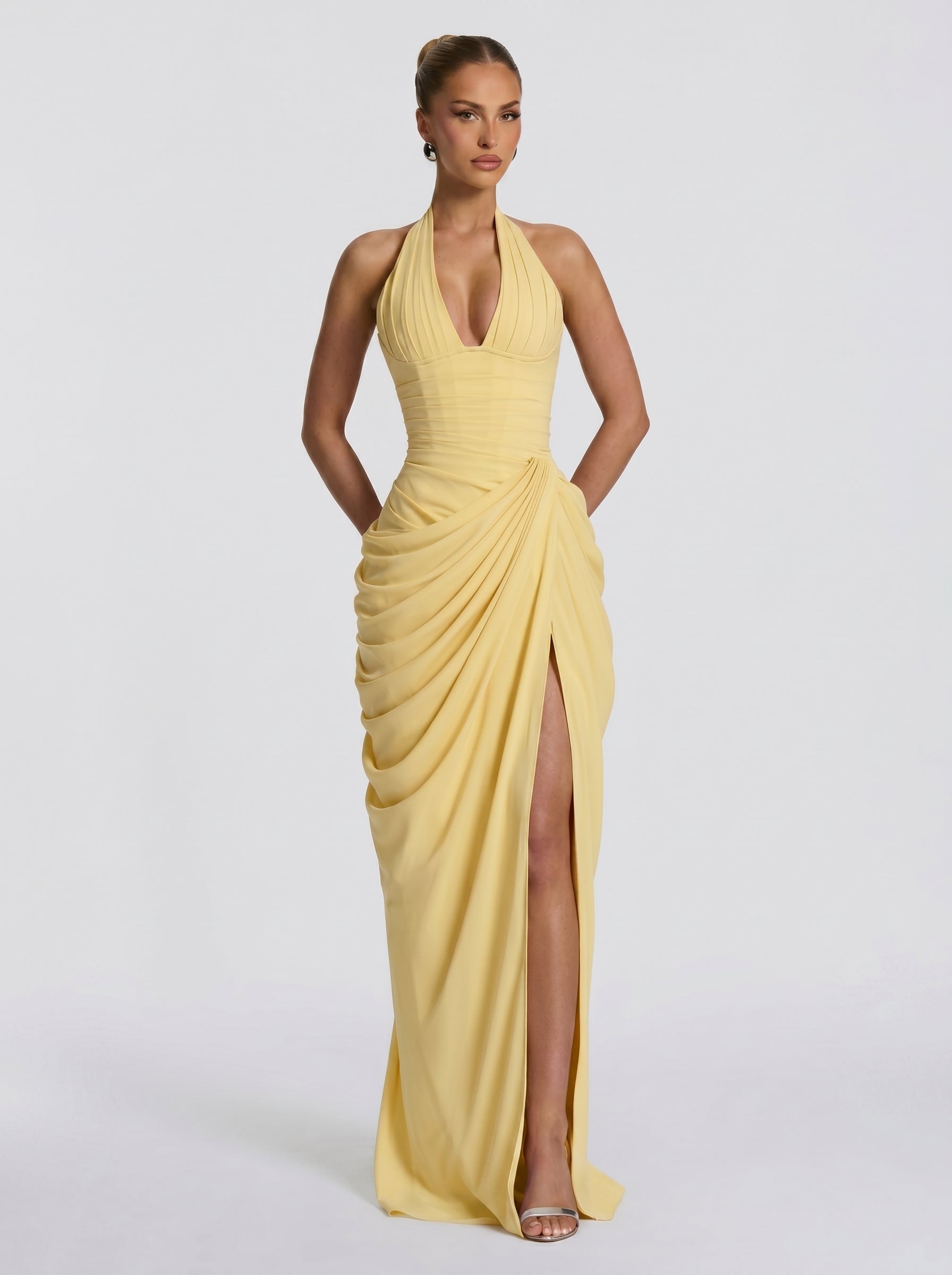 Anna - Abito Maxi in Chiffon con Scollo Halter