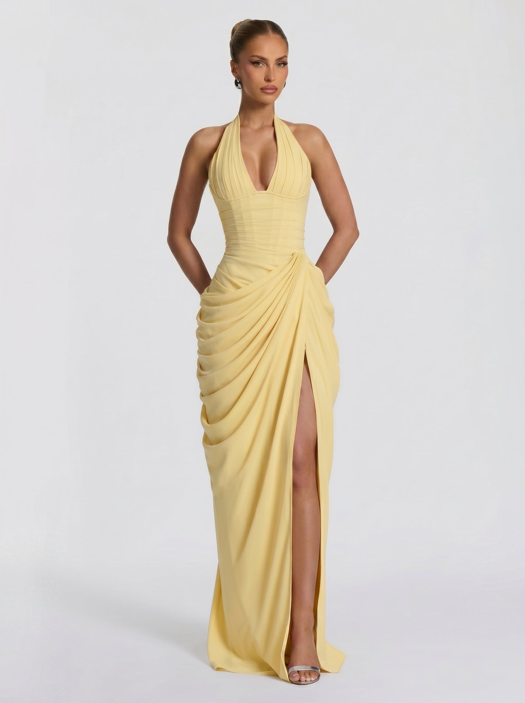 Anna - Abito Maxi in Chiffon con Scollo Halter