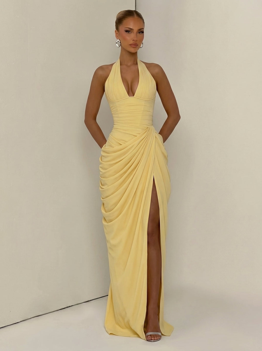 Anna - Abito Maxi in Chiffon con Scollo Halter