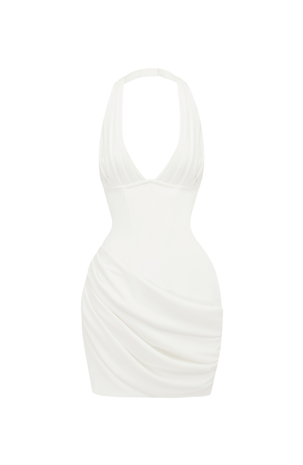 Amparo - Abito Mini Corsetto Halter Avorio