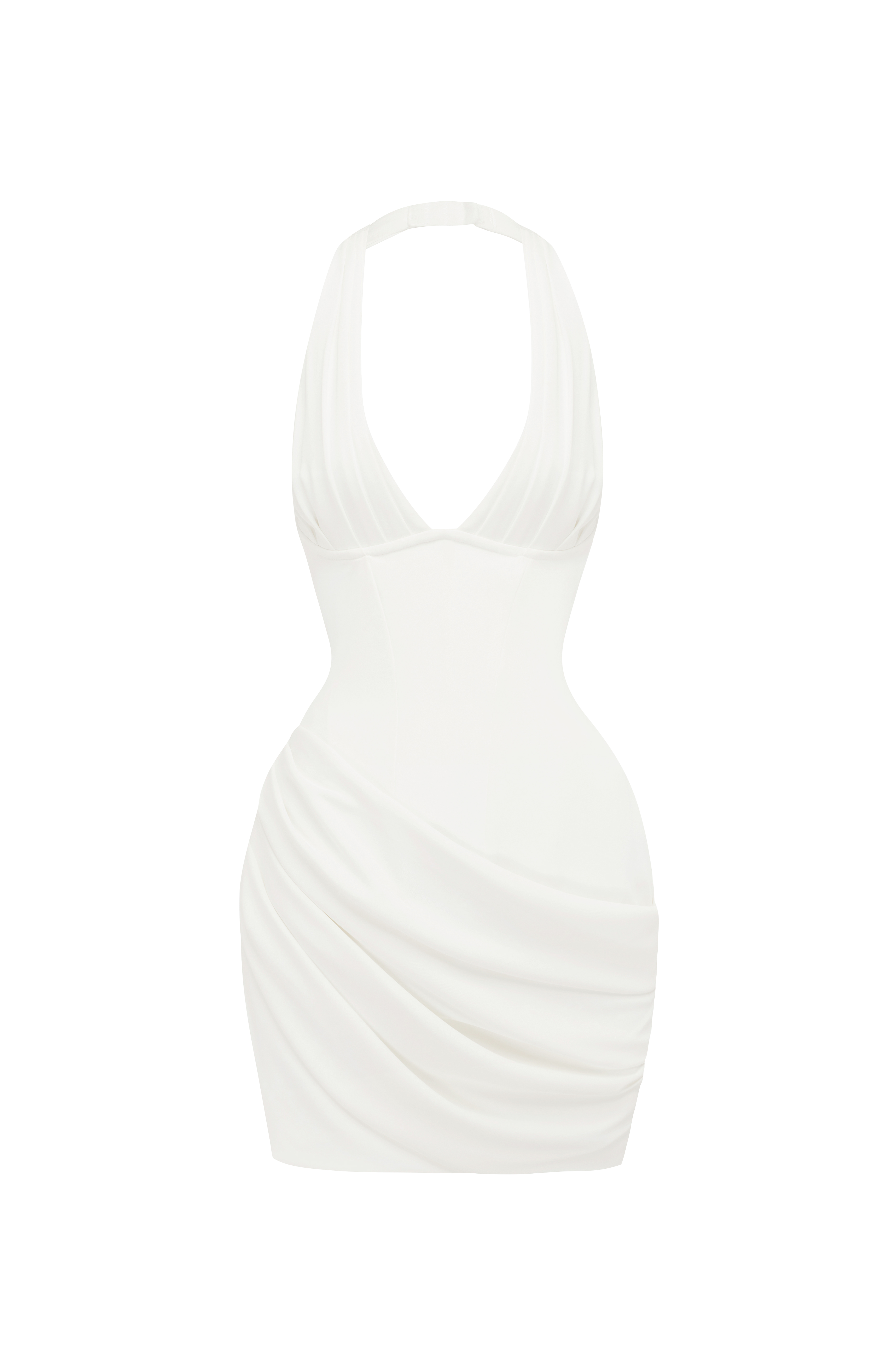 Amparo - Abito Mini Corsetto Halter Avorio