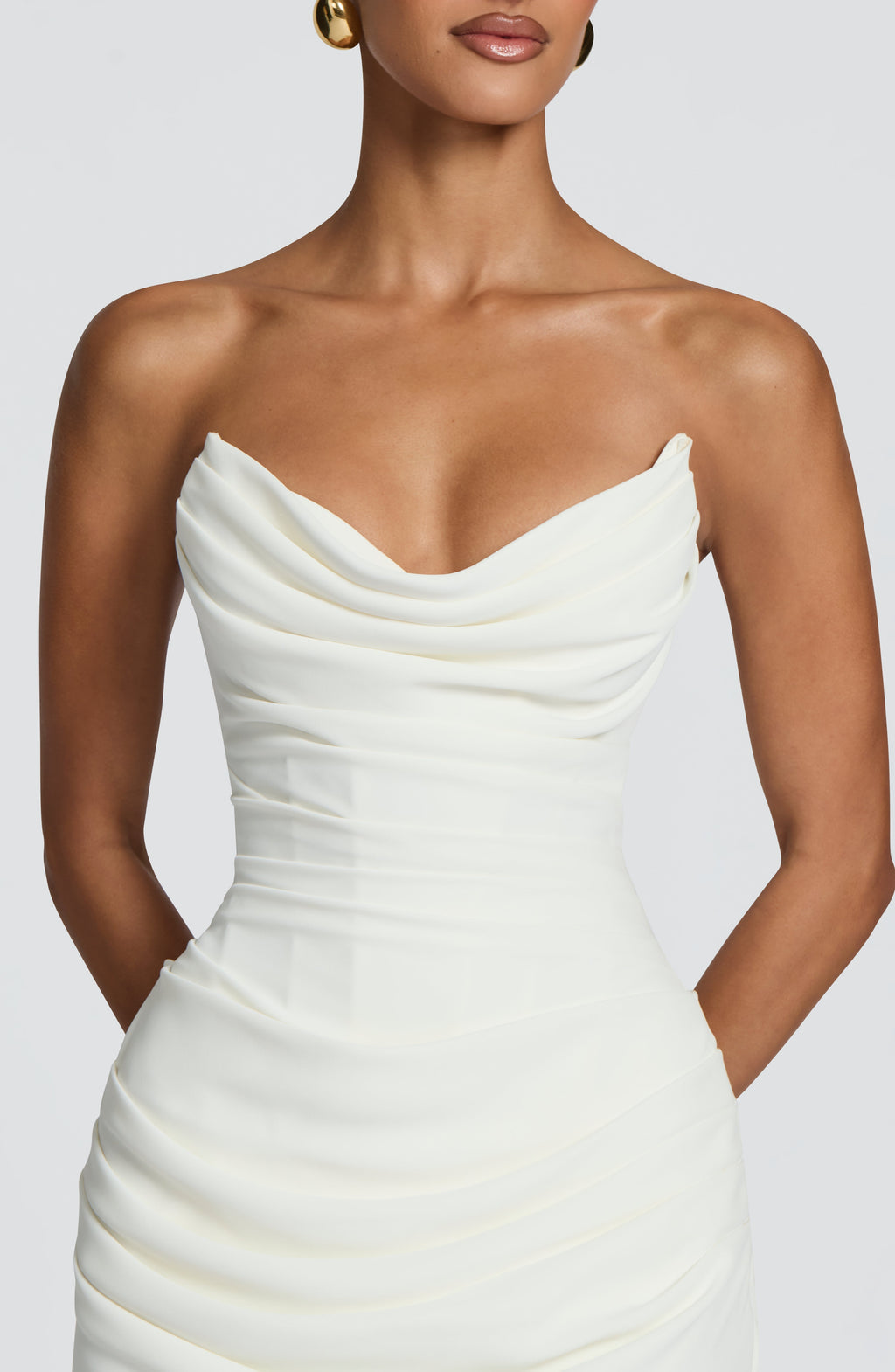 Mercedes - Abito Mini Corsetto Bodycon Avorio