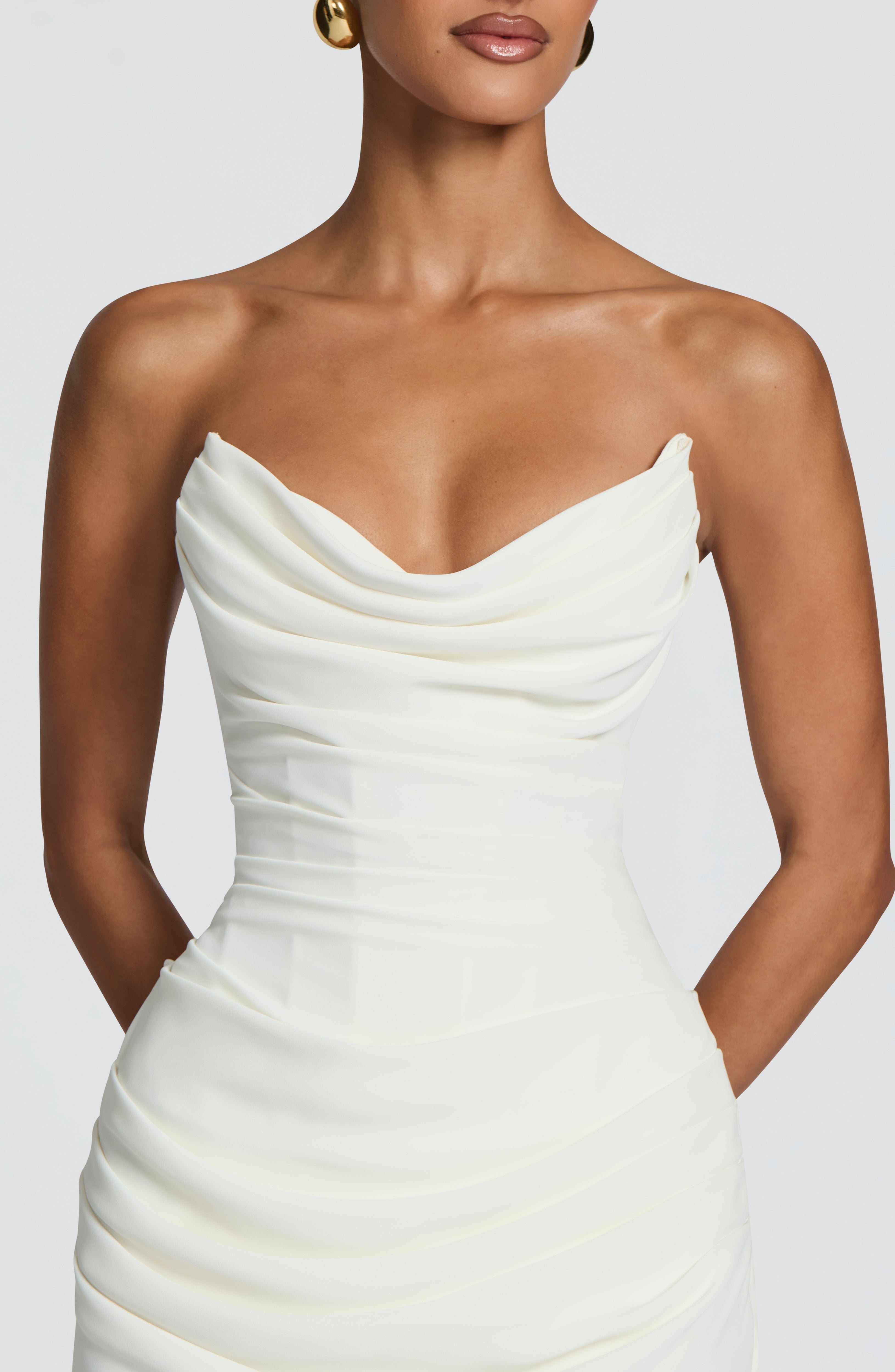 Mercedes - Abito Mini Corsetto Bodycon Avorio