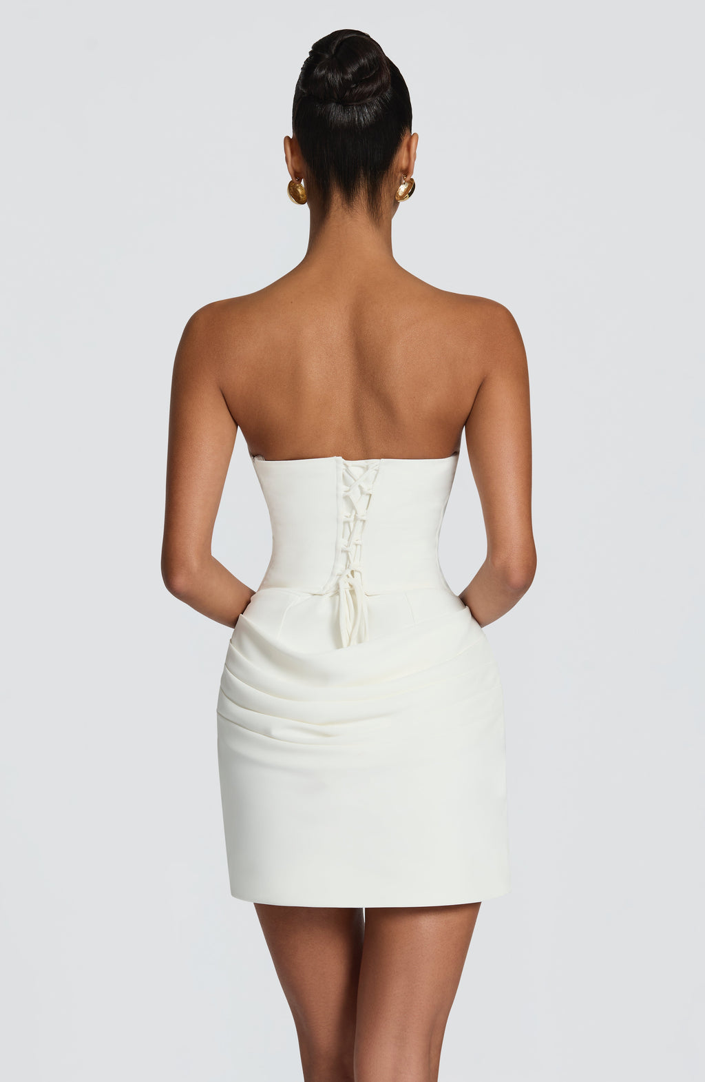 Mercedes - Abito Mini Corsetto Bodycon Avorio