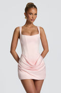 Imogen - Abito Mini in Raso Rosa Cipria