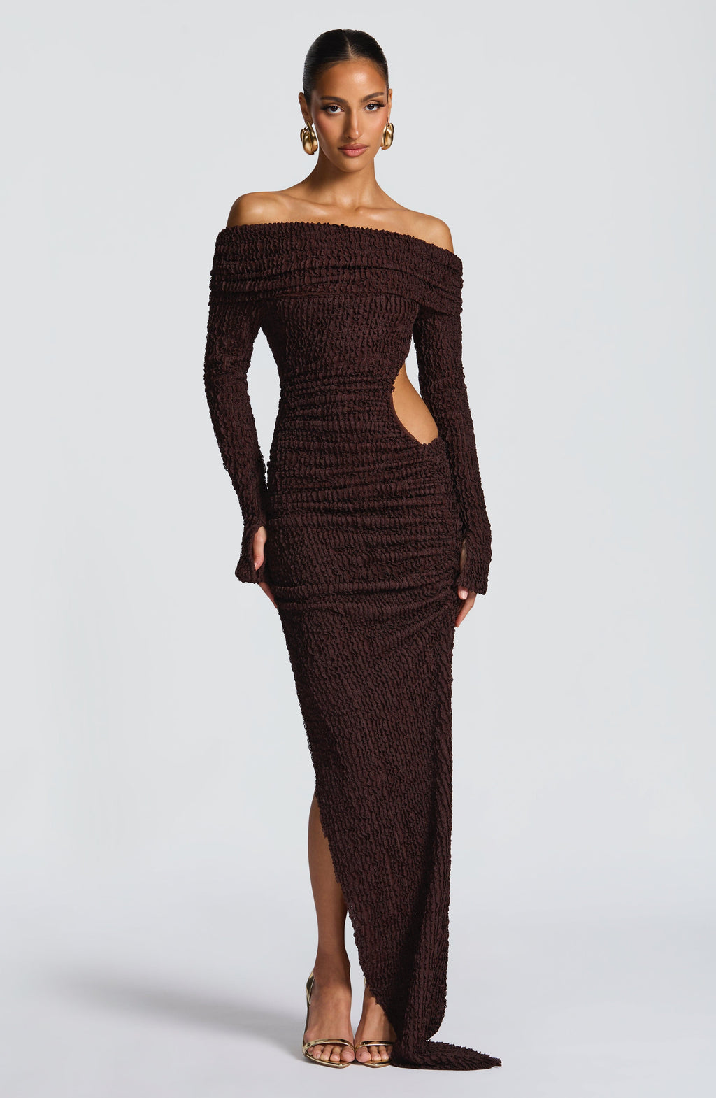 Adelphia - Abito Midi Elegante Marrone