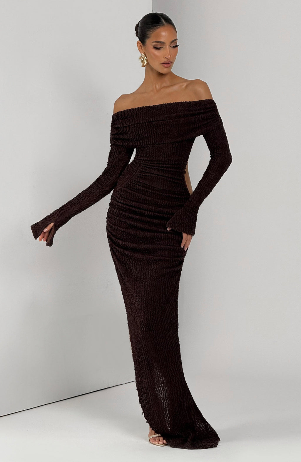 Adelphia - Abito Midi Elegante Marrone