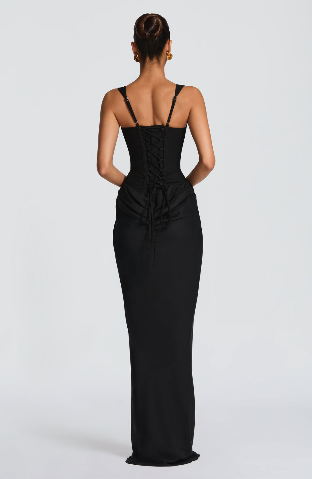Denisa - Abito Maxi in Crêpe di Sartoria Raffinata