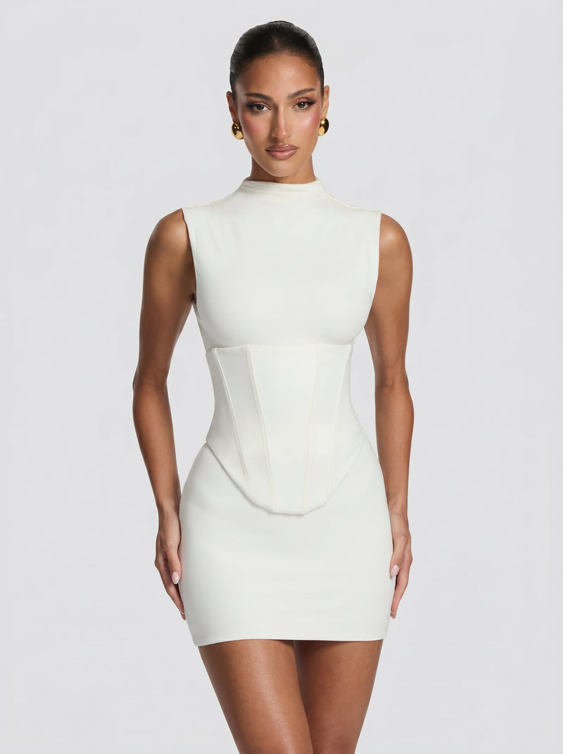 Sonia - Abito Mini Avorio Premium
