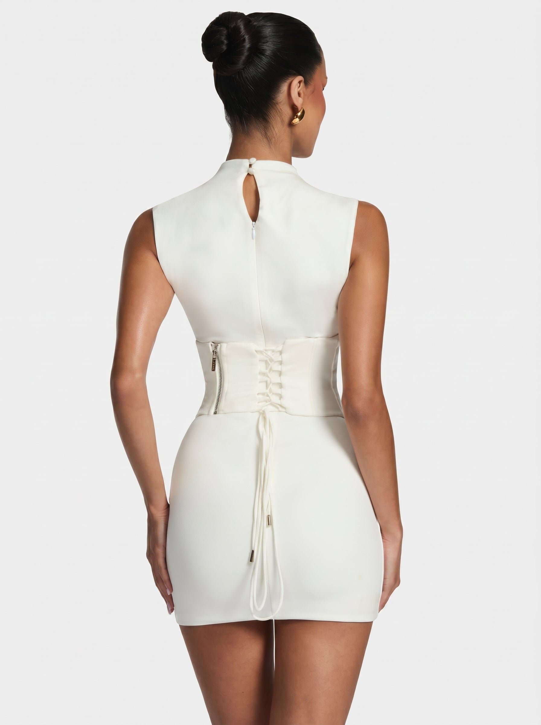 Sonia - Abito Mini Avorio Premium