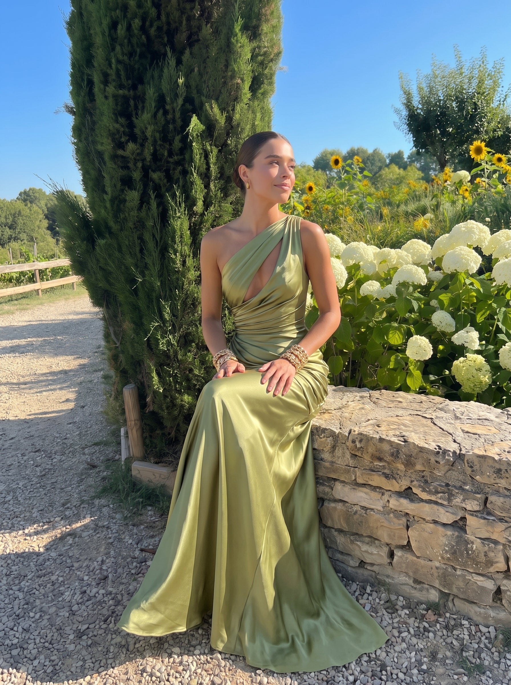 Laura - Abito Lungo in Raso