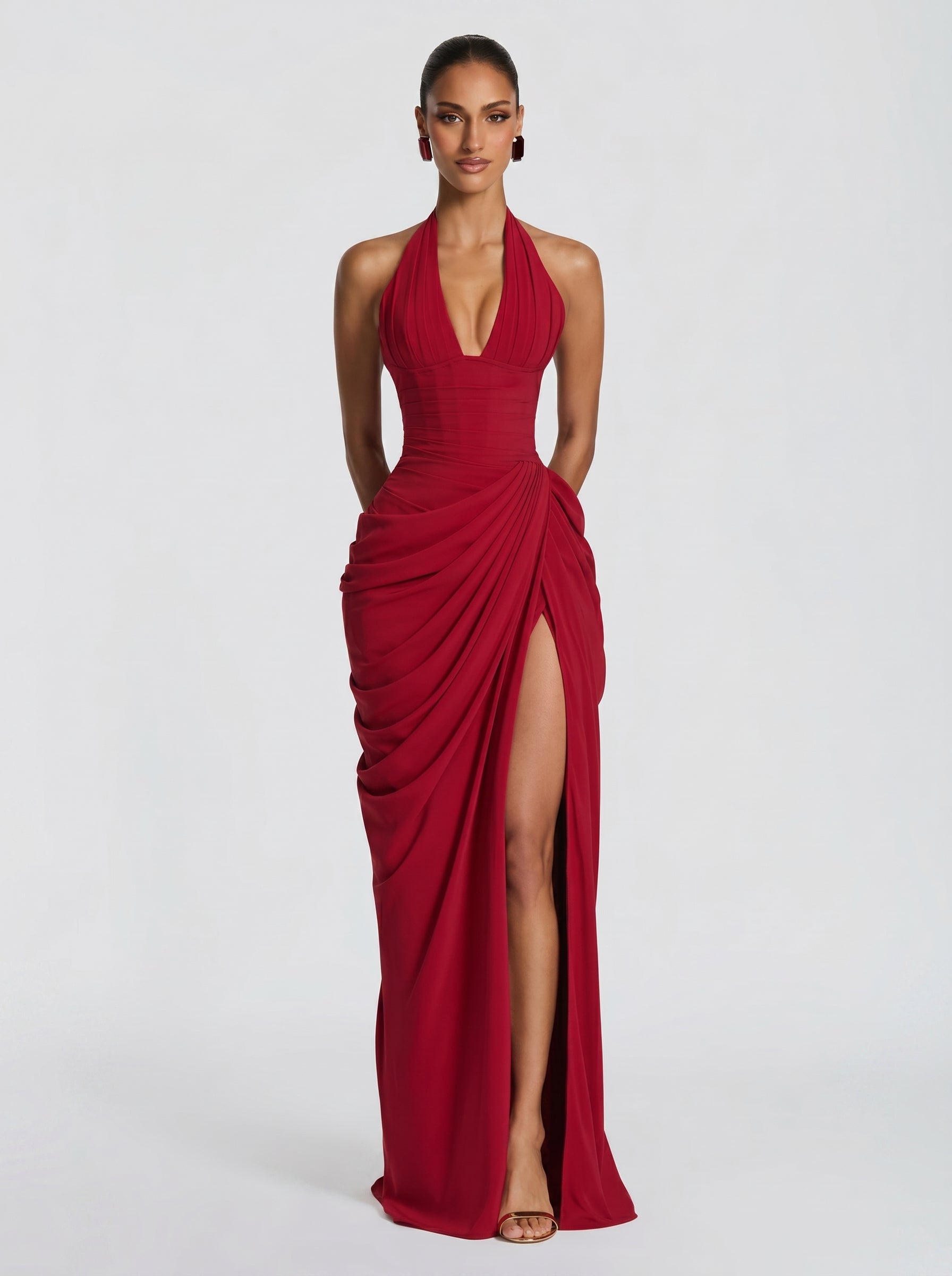 Anna - Abito Maxi in Chiffon con Scollo Halter