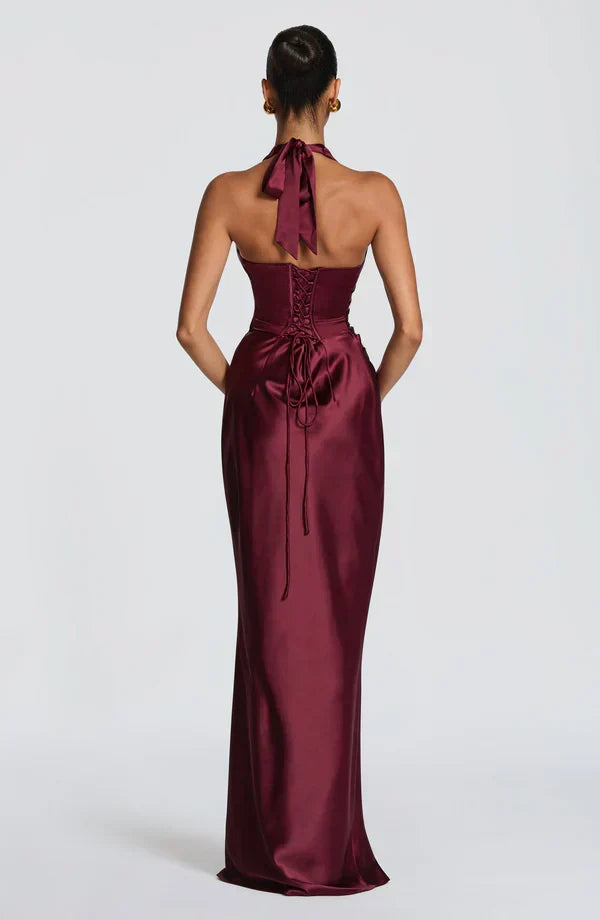 Gala - Abito Maxi in Raso Scolpito