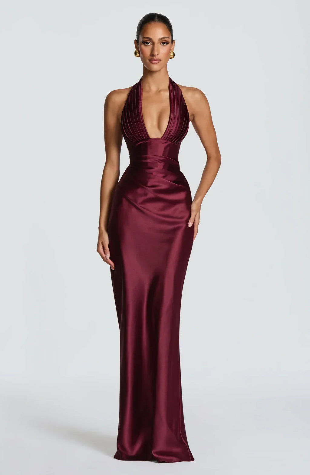 Gala - Abito Maxi in Raso Scolpito