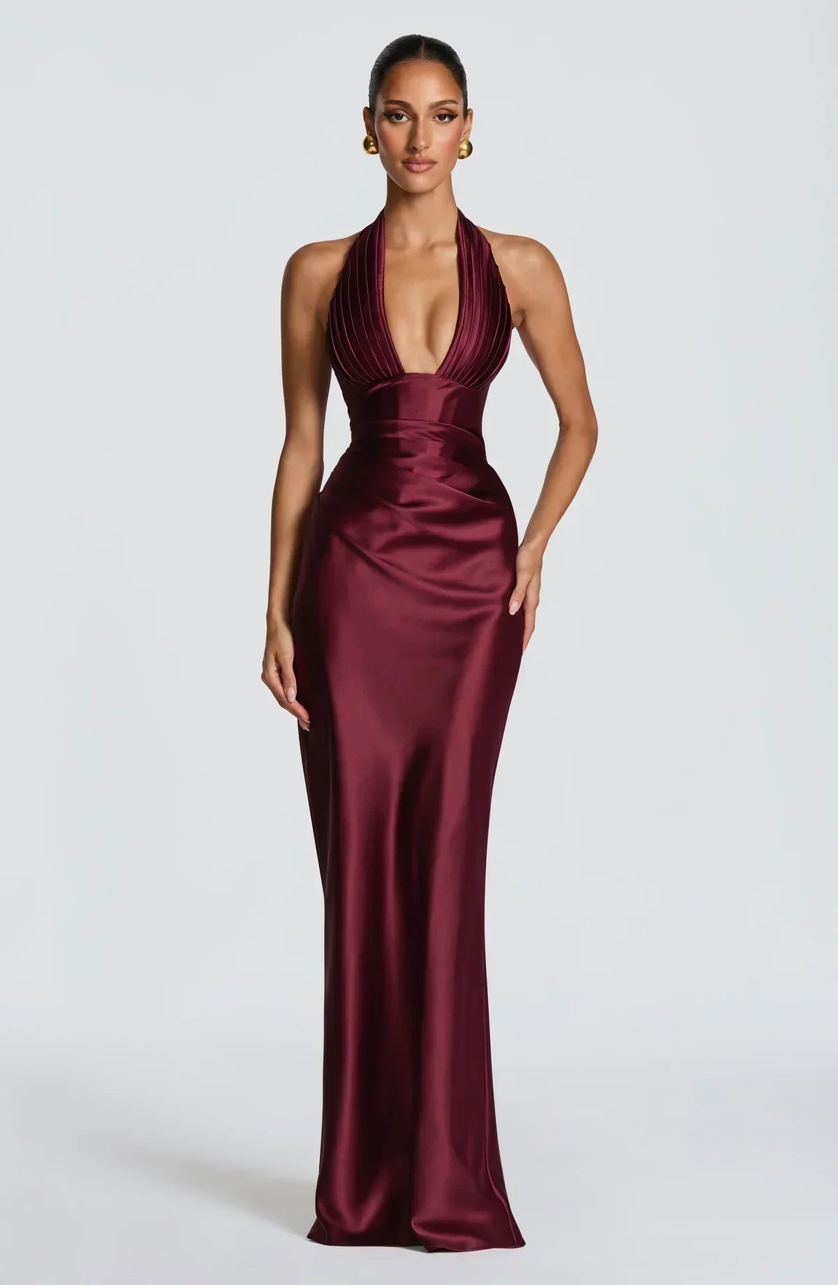 Gala - Abito Maxi in Raso Scolpito