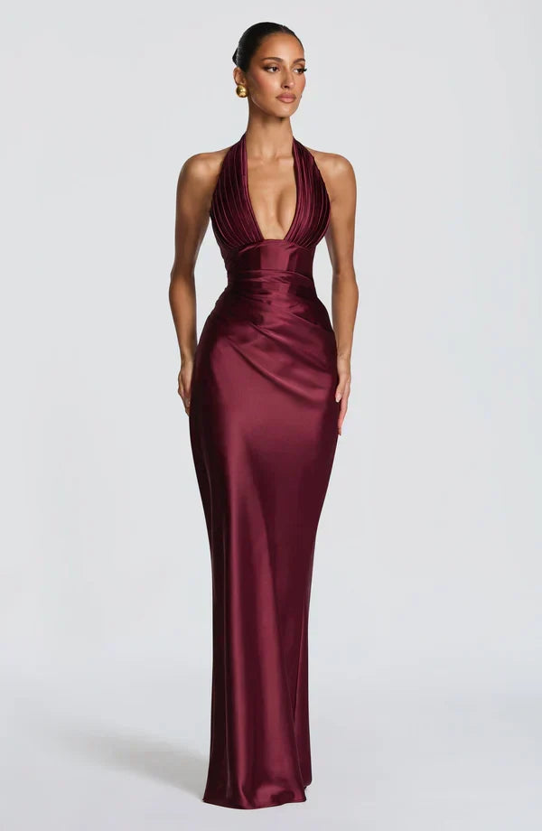 Gala - Abito Maxi in Raso Scolpito