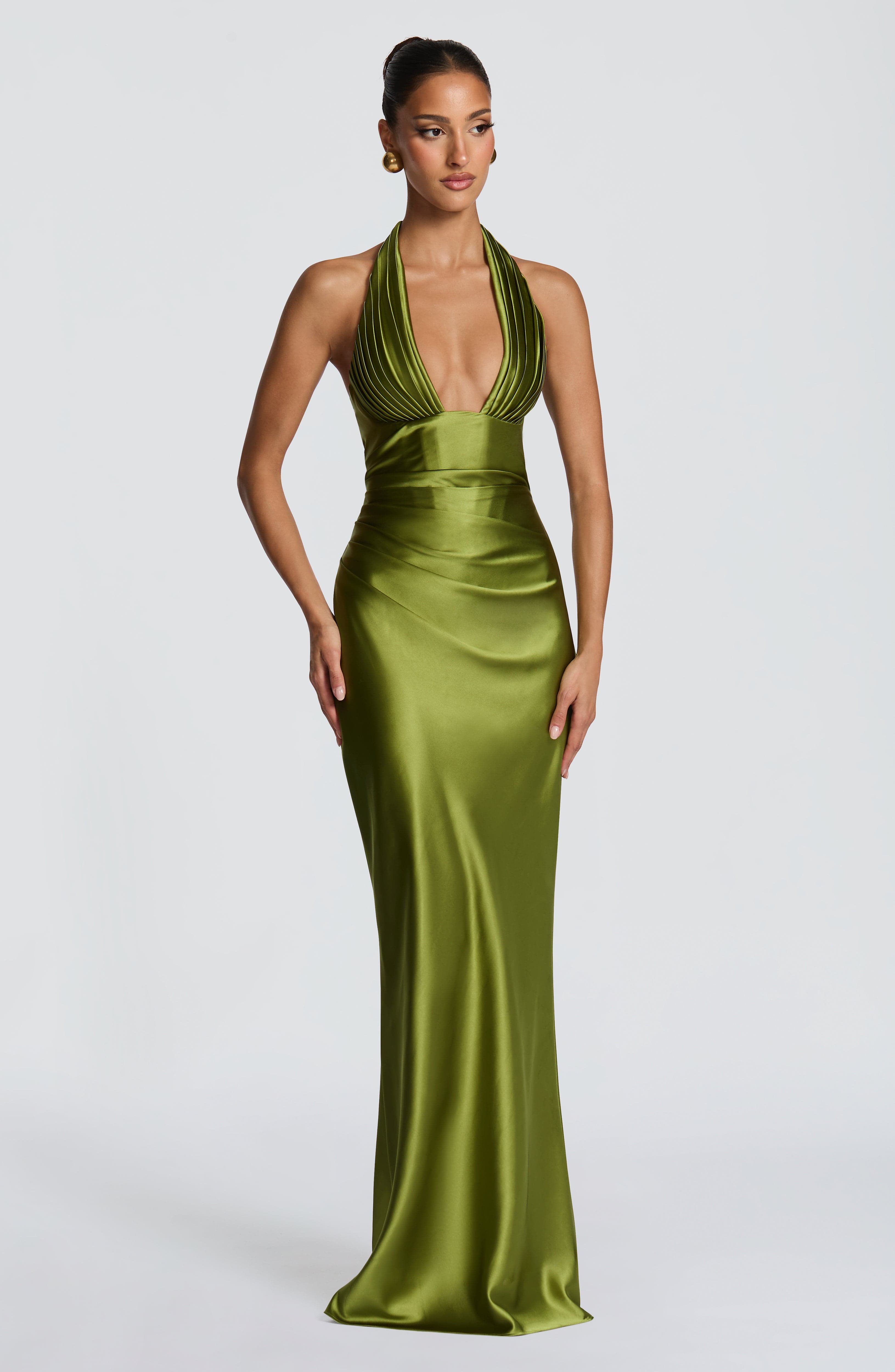 Gala - Abito Maxi in Raso Scolpito