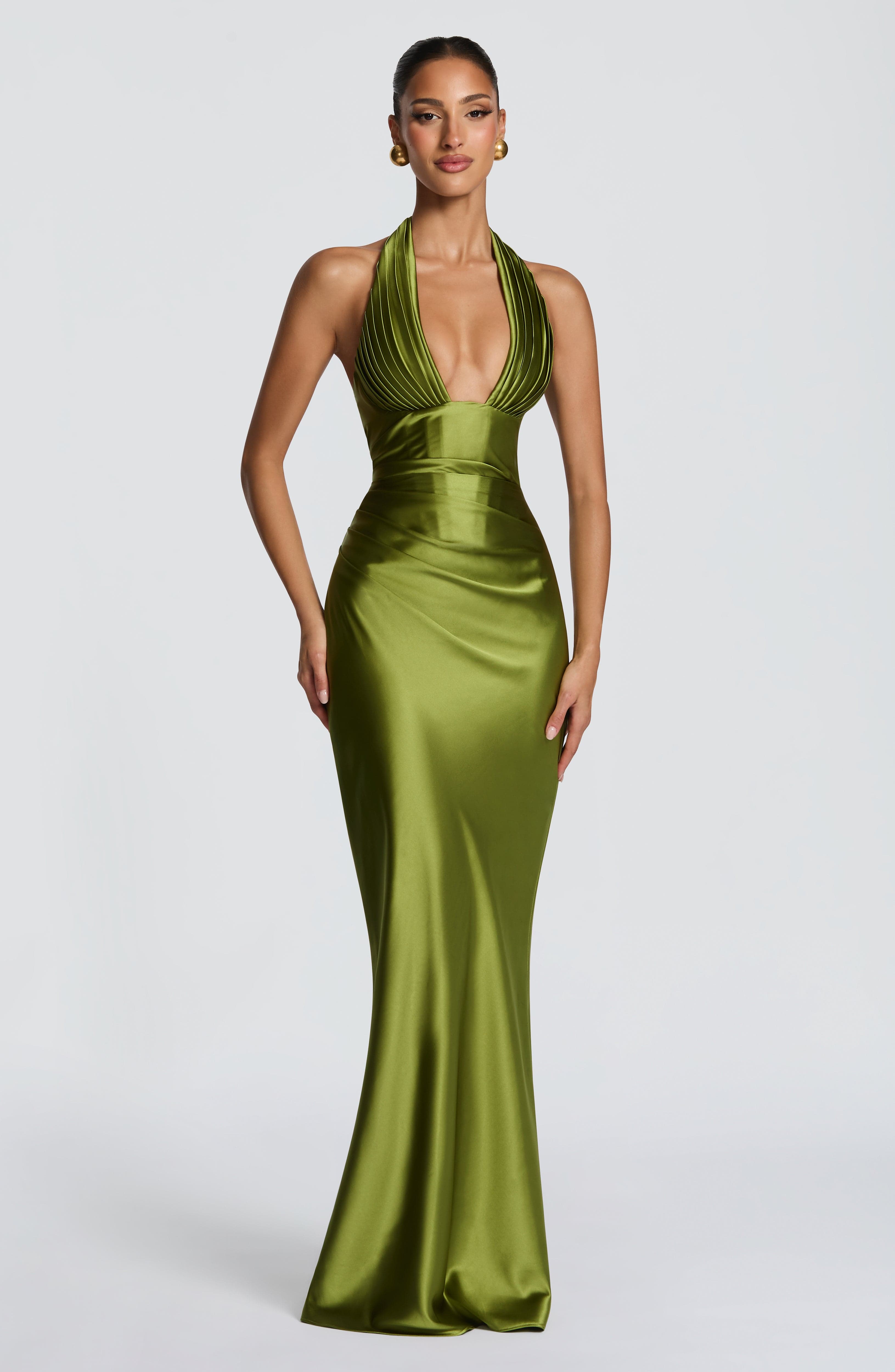 Gala - Abito Maxi in Raso Scolpito