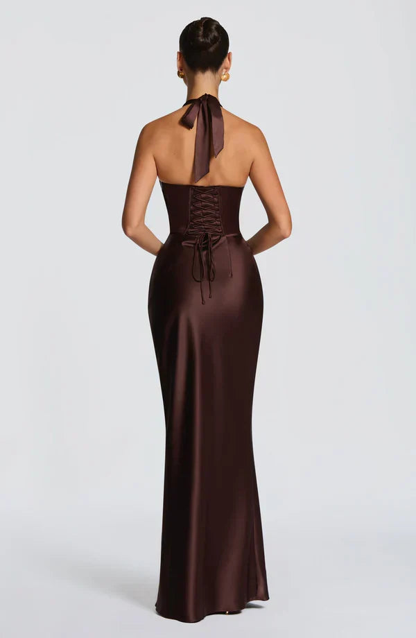 Gala - Abito Maxi in Raso Scolpito