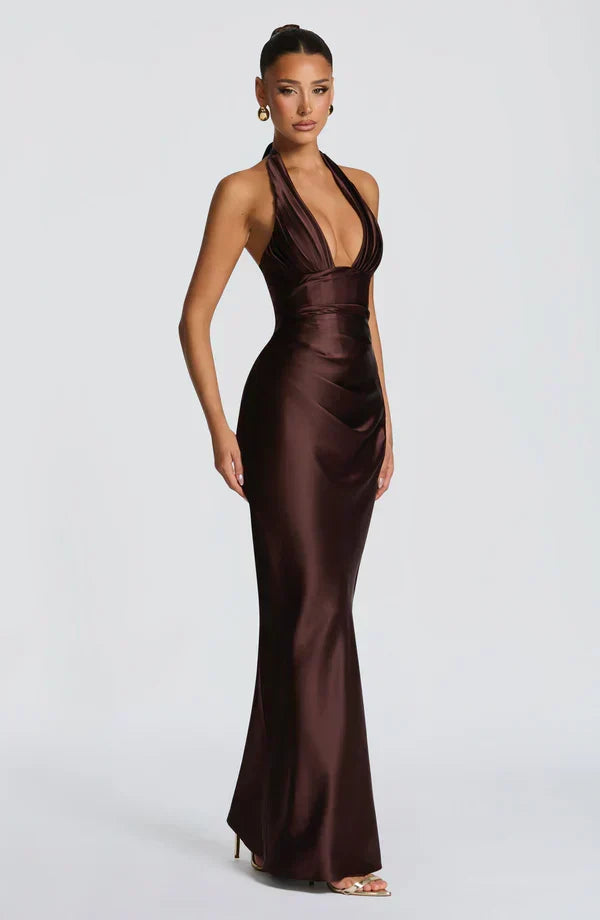 Gala - Abito Maxi in Raso Scolpito