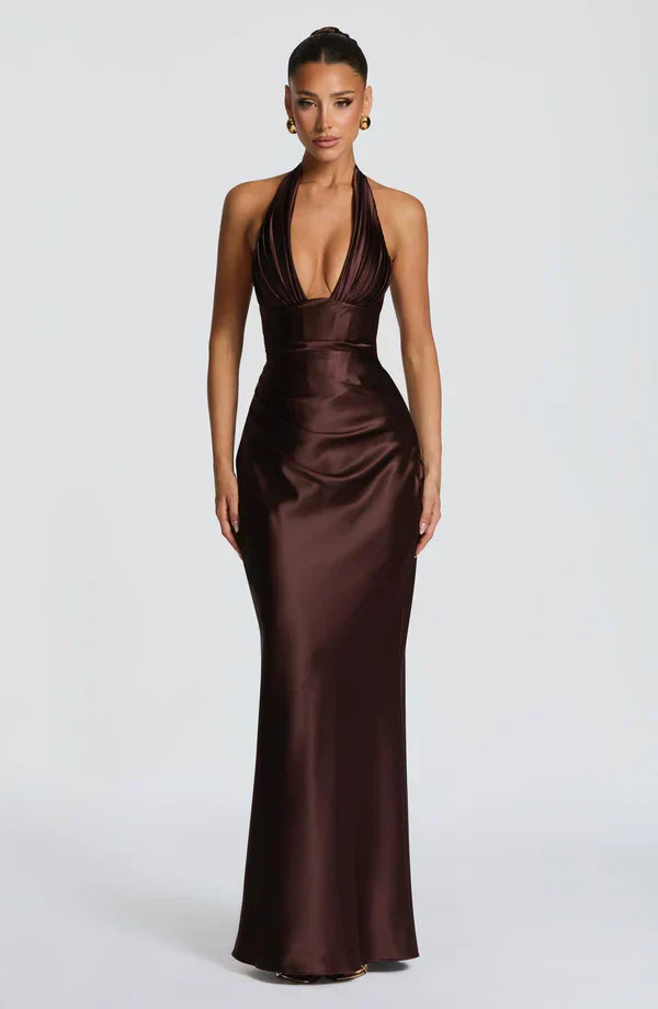 Gala - Abito Maxi in Raso Scolpito
