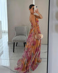 Aitana - Abito da Gala in Georgette Floreale