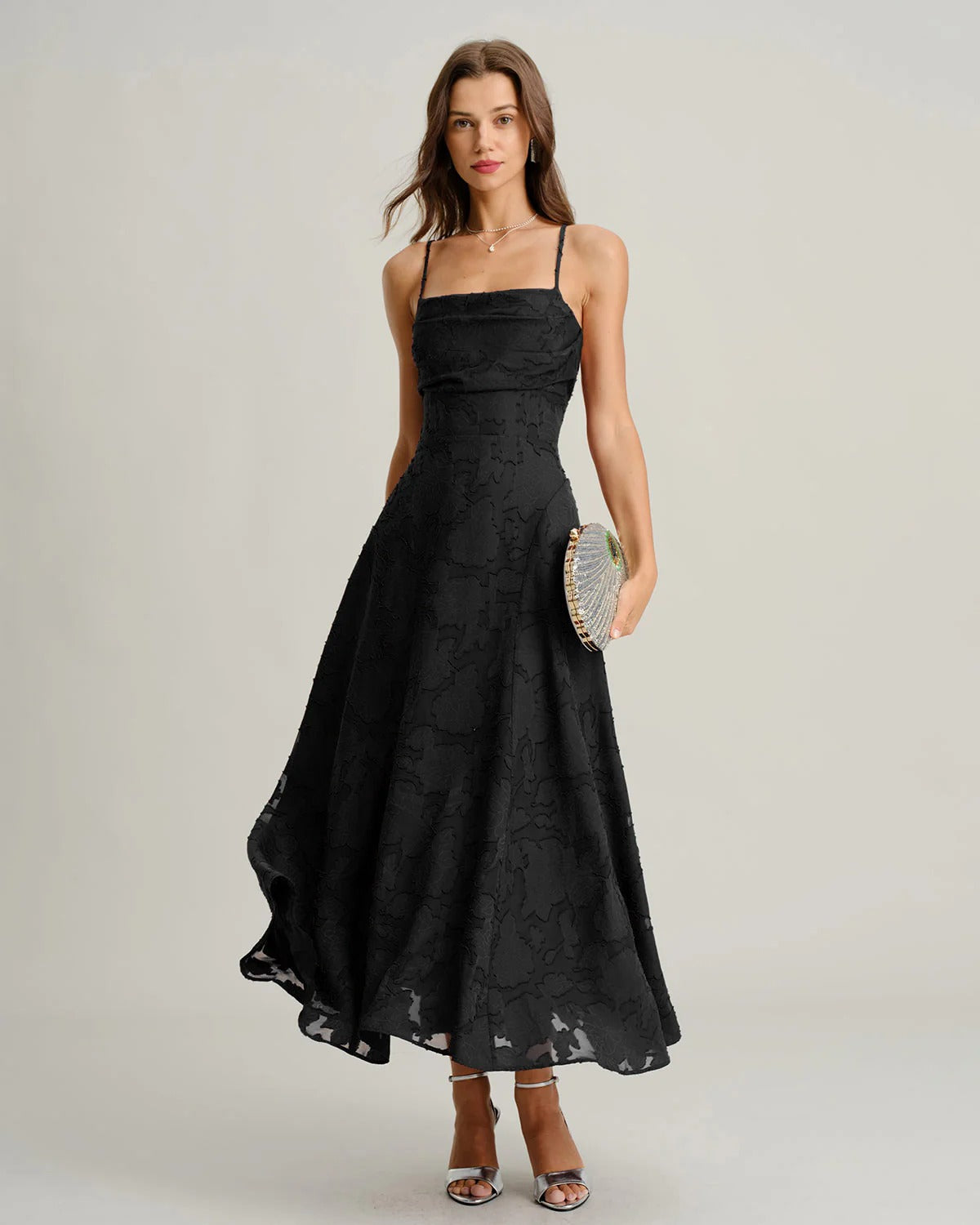 Amalia - Abito Lencero Lungo in Jacquard