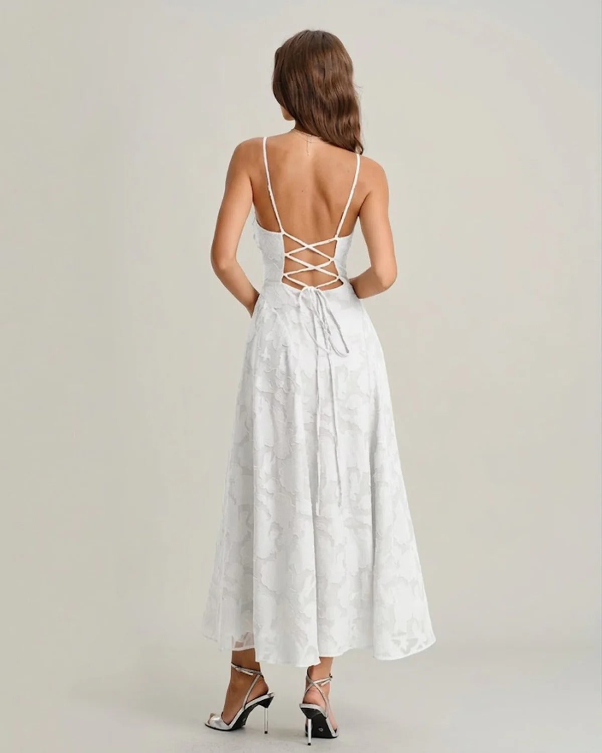 Amalia - Abito Lencero Lungo in Jacquard