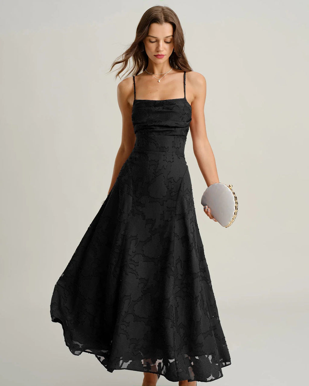 Amalia - Abito Lencero Lungo in Jacquard