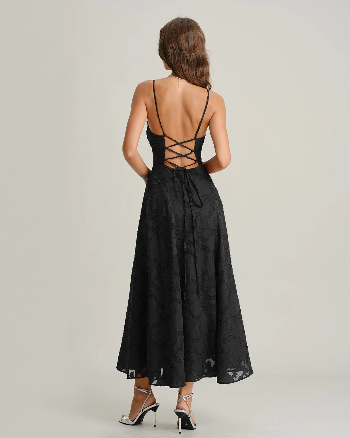 Amalia - Abito Lencero Lungo in Jacquard