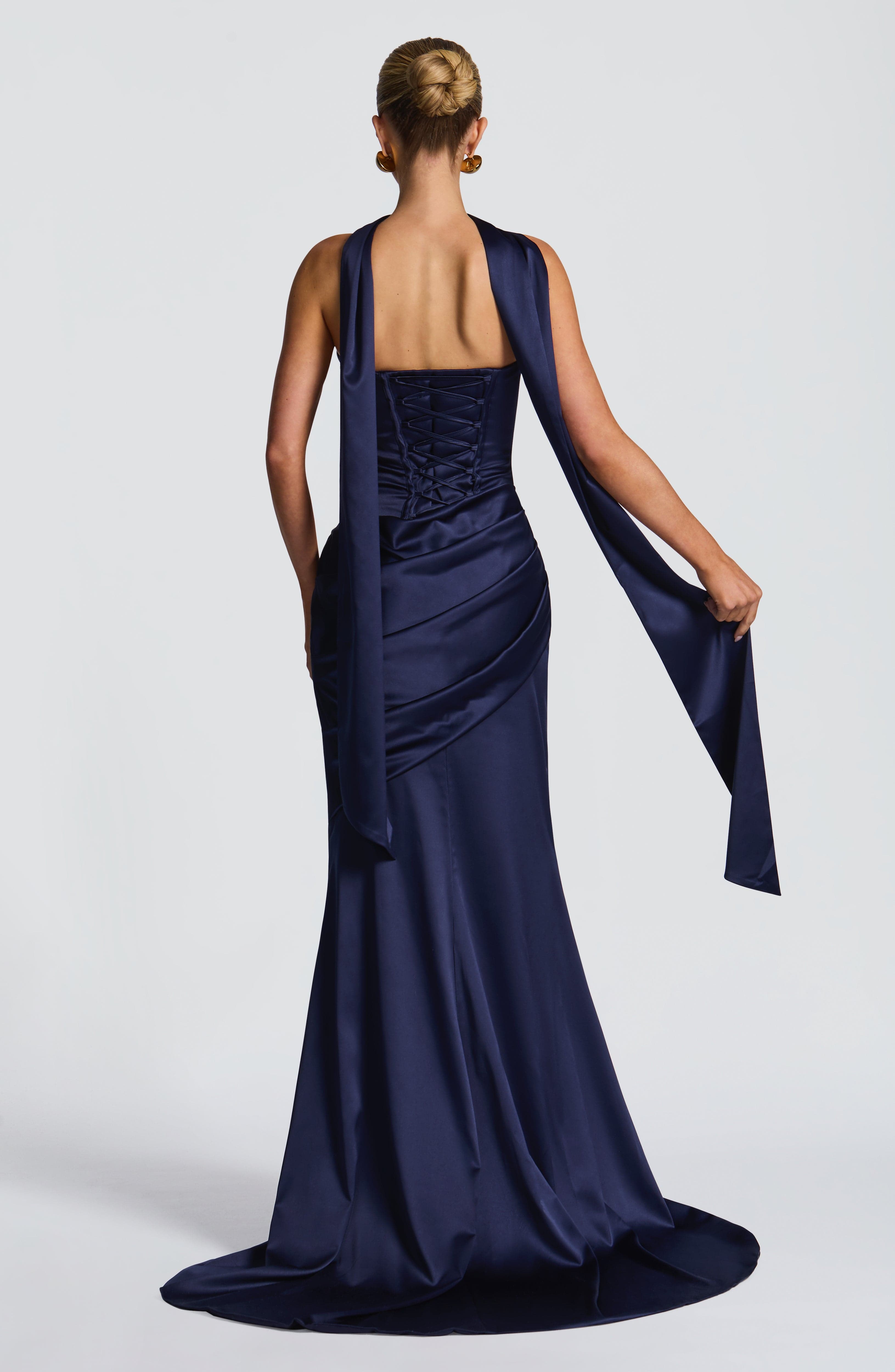 Aria - Abito Lungo Blu Navy