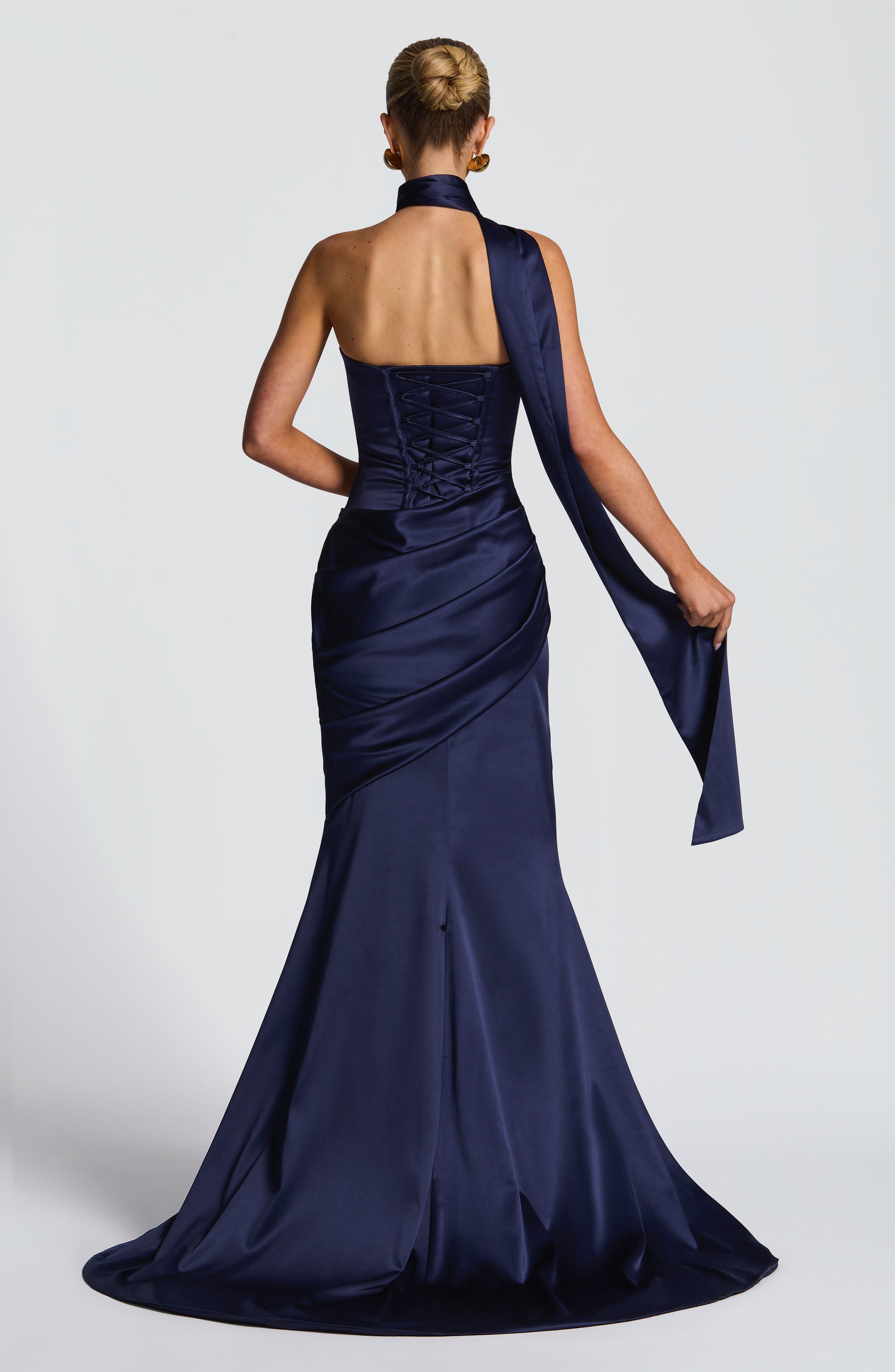 Aria - Abito Lungo Blu Navy