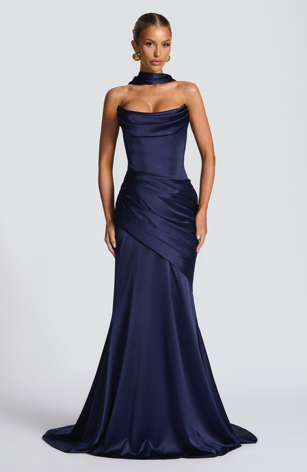 Aria - Abito Lungo Blu Navy