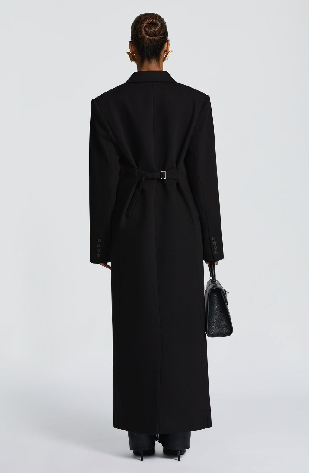 Daniela - Cappotto Lungo Strutturato Nero