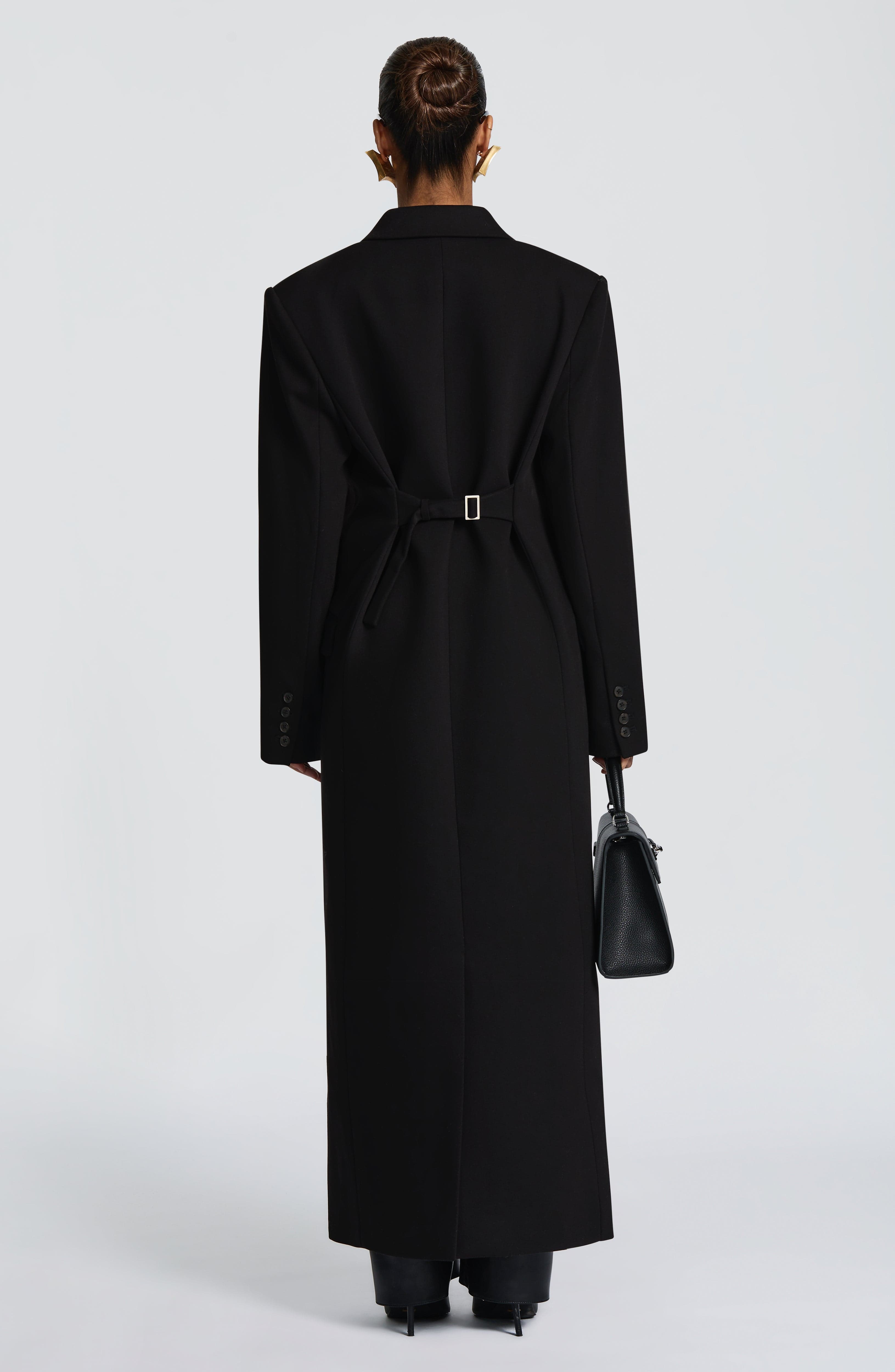 Daniela - Cappotto Lungo Strutturato Nero